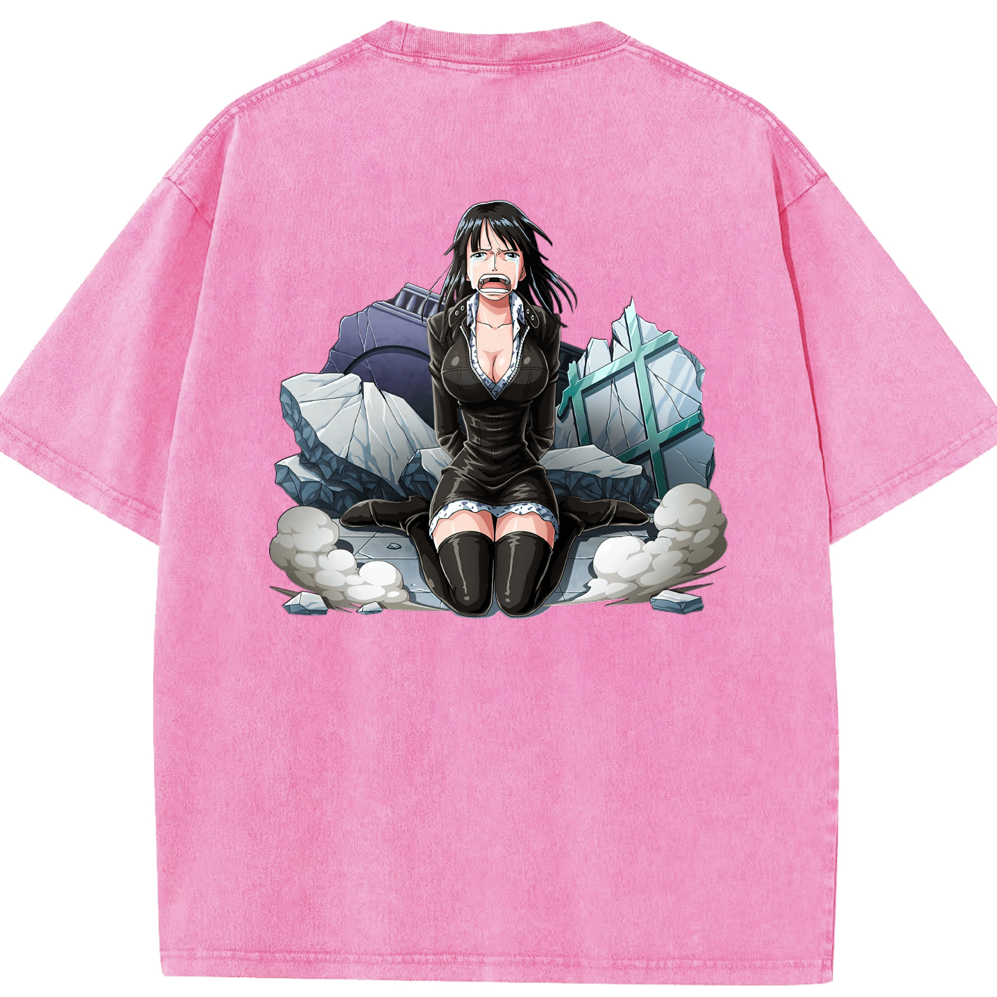 ワンピース ニコ・ロビン ONE PIECE Nico Robin 綿100% ヴィンテージ風 半袖Tシャツ（背面プリント）